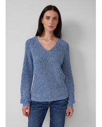 S.oliver - Strickpullover mit V-Ausschnitt und Raglanärmeln - Lyst