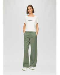 S.oliver - Relaxed-Fit-Twillhose mit Elastikbund und Bindeband - Lyst