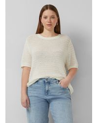 QS - Pullover Mit Ajourmuster - Lyst