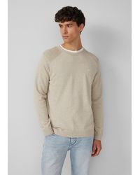S.oliver - Pullover aus Moulinéstrick mit Crew Neck und Raglanärmeln - Lyst