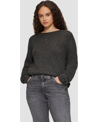 QS - Weicher Strickpullover mit Ajour-Detail - Lyst