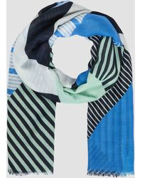 S.oliver - Feines Tuch aus recyceltem Polyester mit modischem Artwork-Print - Lyst