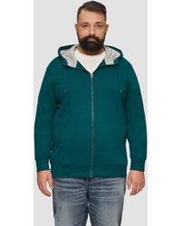 S.oliver - Sweatshirt-Jacke mit Kapuze und Logo - Lyst