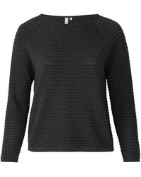 QS - Pullover Mit Strukturmuster Aus Viskosemix - Lyst