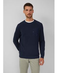 S.oliver - Strickpullover mit Brusttasche und Druckknopf - Lyst