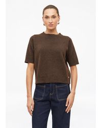 S.oliver - Kurzarm-Pullover Mit Rippbündchen - Lyst