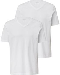 S.oliver - 2Er-Pack Basic-T-Shirts Aus Baumwolle - Lyst