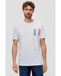 S.oliver - Baumwoll-T-Shirt mit Front- und Rücken-Print - Lyst