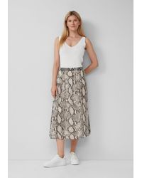 S.oliver - Rock mit Schlangen-Print und Viskosefutter - Lyst