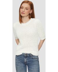 QS - Kurzarmpullover aus Effektgarn - Lyst