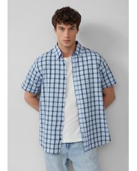 S.oliver - Regular Fit: Kariertes Kurzarmhemd mit Struktur - Lyst