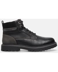 S.oliver - Stiefel Im Materialmix Mit Profilsohle - Lyst
