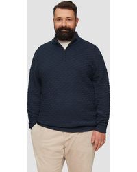 S.oliver - Strukturierter Pullover mit Half-Zip - Lyst