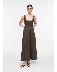Comma, - Kleid Im Fabricmix Mit Popeline-Rock Und Eingrifftaschen - Lyst