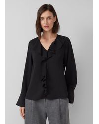 S.oliver - Volant-Bluse mit langen Ärmeln - Lyst