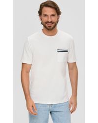 S.oliver - T-Shirt aus Baumwolle mit aufgesetzter Brusttasche - Lyst