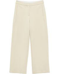 Comma, - Cropped Wide-Leg-Hose Aus Weichem Scuba - Lyst