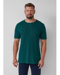 S.oliver - T-Shirt aus Heavy Jersey mit Flammgarnstruktur - Lyst