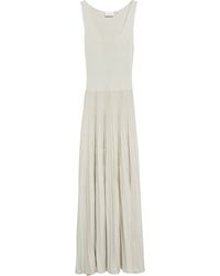 Comma, - Strickkleid Mit Plissée-Rock Aus Glitzergarn - Lyst