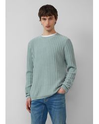 QS - Baumwollpullover in Strukturstrick - Lyst
