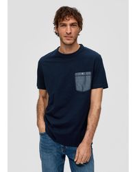 S.oliver - T-Shirt mit aufgesetzter Brusttasche - Lyst