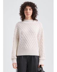 QS - Strukturierter Pullover mit überschnittener Schulter - Lyst