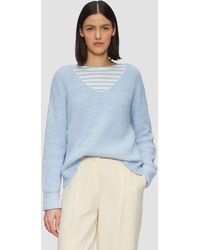 S.oliver - Strickpullover im Relaxed Fit aus Baumwollmix - Lyst