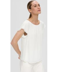 S.oliver - Chiffon-Bluse mit Double-Layer Ärmeln - Lyst