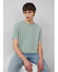 QS - Gewaschenes Basic-T-Shirt aus weichem Heavy Jersey - Lyst