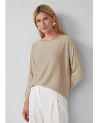 S.oliver - Strickpullover mit Glitzergarn und 3/4-Fledermausärmeln - Lyst