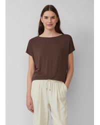 S.oliver - Fließendes Jersey-Shirt mit überschnittenen Schultern - Lyst