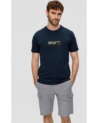 S.oliver - T-Shirt aus Baumwoll-Jersey mit Frontprint - Lyst