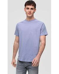 QS - Klassisches T-Shirt aus reiner Baumwolle - Lyst