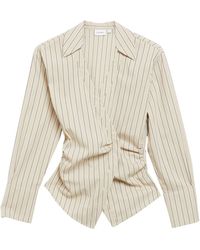 Comma, - Wickelbluse Aus Baumwollpopeline - Lyst