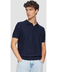 S.oliver - Gestricktes Poloshirt mit Flammgarnstruktur - Lyst