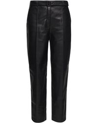S.oliver - Relaxte Cigarette Pants Aus Kunstleder Mit Gürtel - Lyst