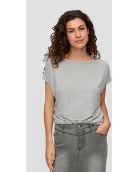 S.oliver - Weiches Relaxed-Fit-Shirt mit überschnittenen Schultern - Lyst