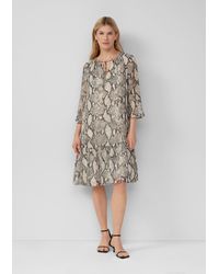 S.oliver - Kleid mit Schlangen-Print und Viskosefutter - Lyst