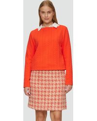 S.oliver - Strukturiertes Jacquard-Sweatshirt mit U-Boot-Ausschnitt - Lyst