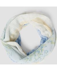 S.oliver - Loop-Schal Mit Floralem Mustermix Und Karo-Design - Lyst