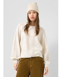 QS - Flauschiger Ajour-Pullover - Lyst