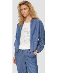 S.oliver - Leinenmix-Blouson mit Raffungen - Lyst