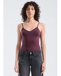 QS - Elastisches Spaghettiträgertop - Lyst