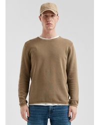QS - Gewaschener Pullover mit Rollkante - Lyst