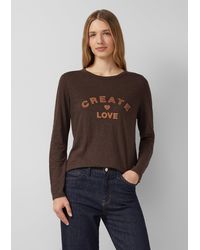 S.oliver - Longsleeve mit appliziertem Artwork - Lyst