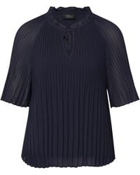 S.oliver - Festliche Chiffon-Bluse Mit Plissee Und Rüschen - Lyst