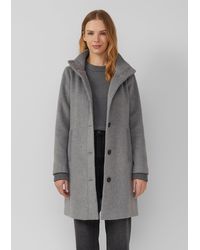 S.oliver - Kurzer Mantel aus Wollmix mit Knopfleiste - Lyst