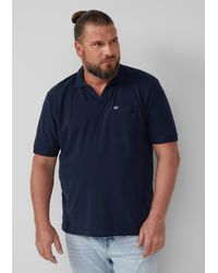 S.oliver - Poloshirt mit Struktur-Streifen und offenem Kragen - Lyst