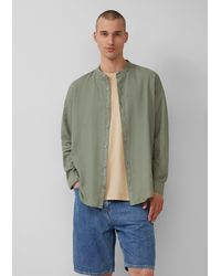 QS - Regular Fit: Gewaschenes Hemd aus Leinenmix - Lyst
