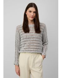 S.oliver - Pullover aus Ajourstrick mit U-Boot-Ausschnitt und Fledermausärmeln - Lyst